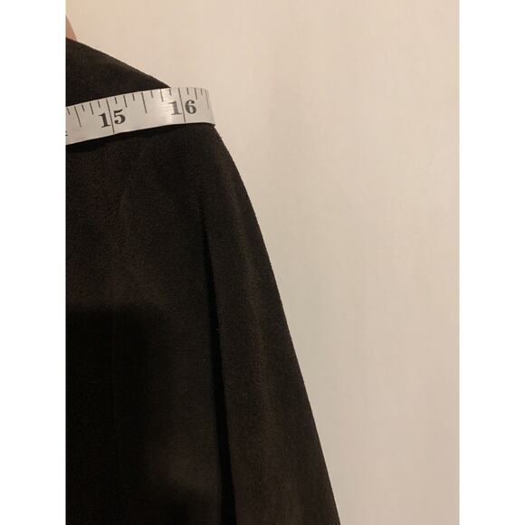 Banana Republic Womens Coat Medium Leather Brown Thick Lined Pockets - Picture 9 of 13